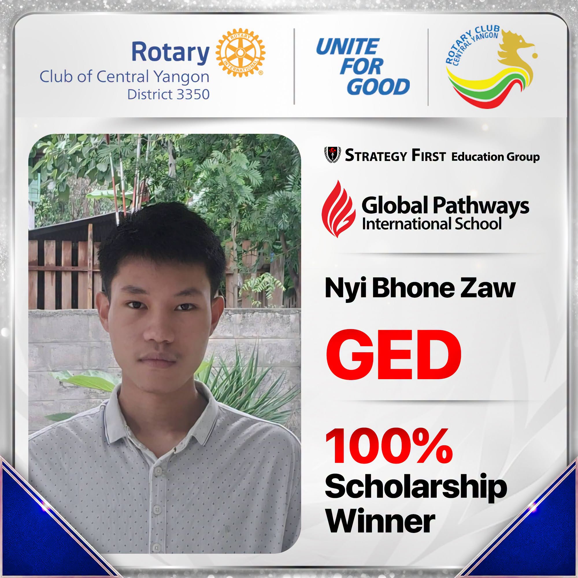 Nyi Bhone Zaw - RCCY Scholarship Winner