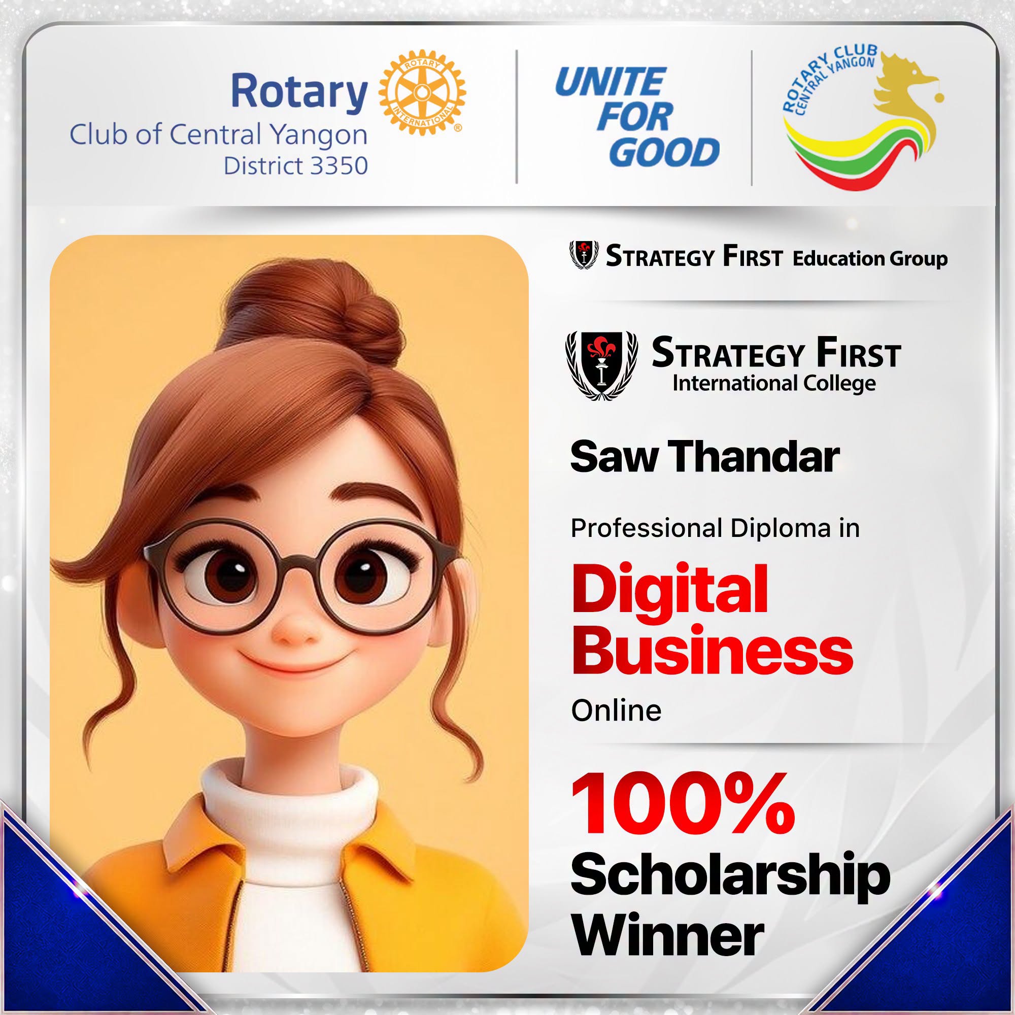 Saw Thandar - RCCY Scholarship Winner