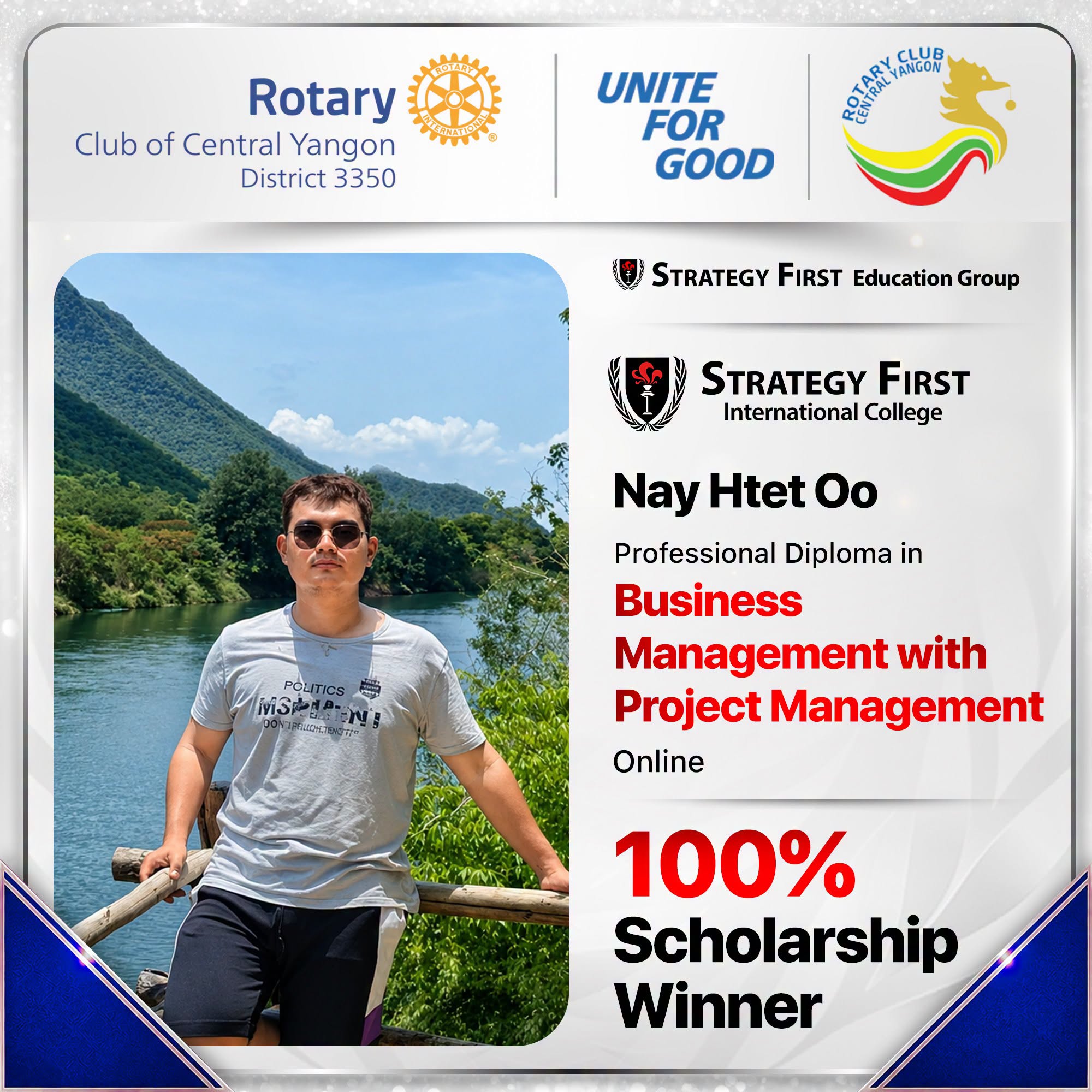 Nay Htet Oo - RCCY Scholarship Winner