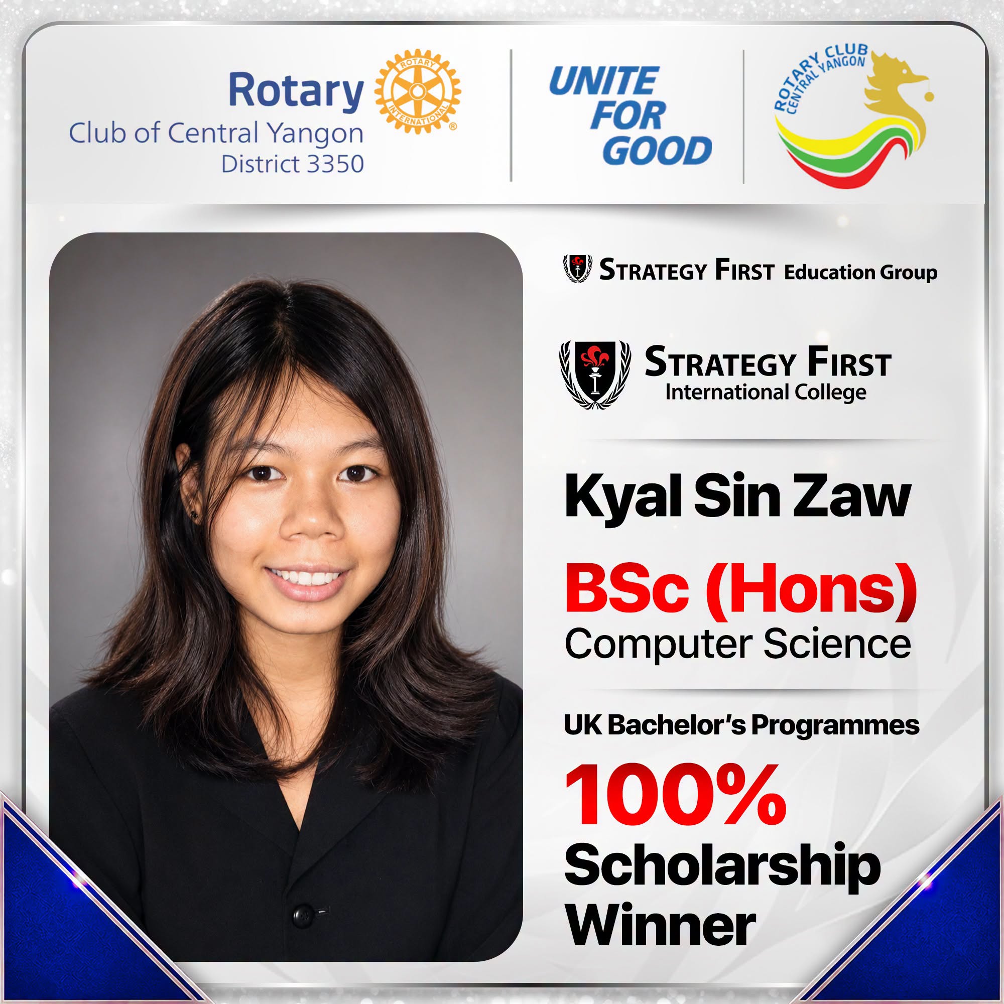 Kyal Sin Zaw - RCCY Scholarship Winner