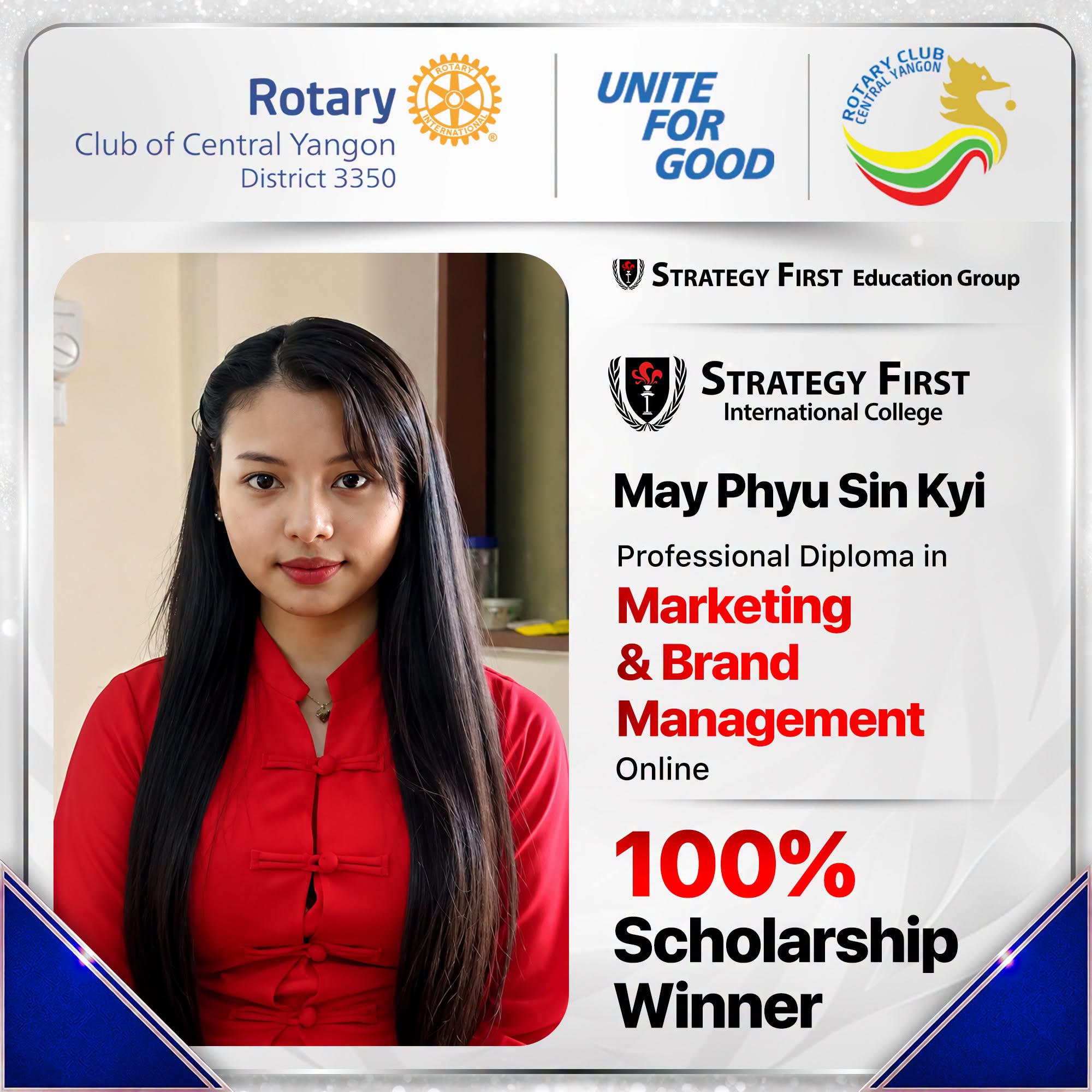 May Phyu Sin Kyi - RCCY Scholarship Winner