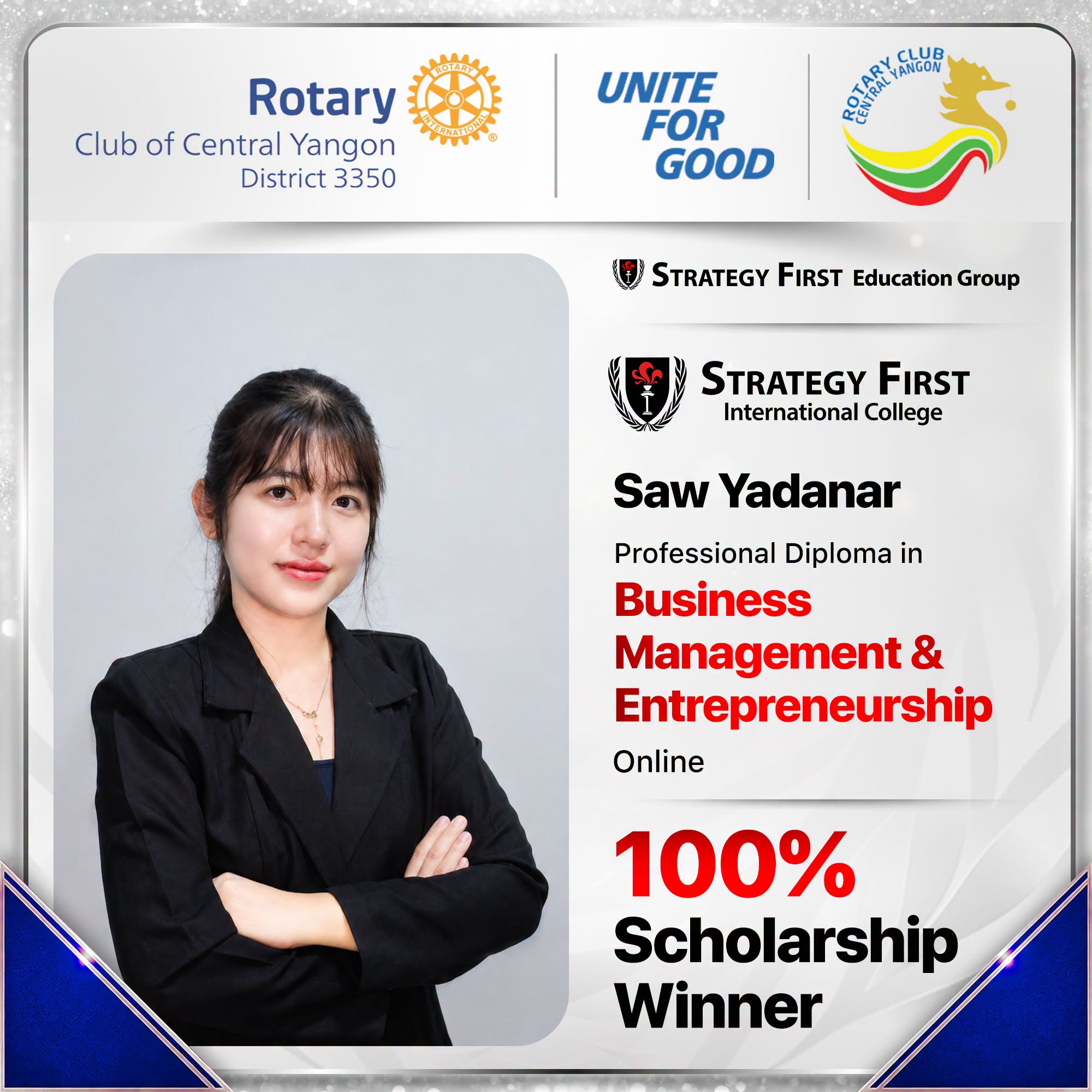 Saw Yadanar - RCCY Scholarship Winner