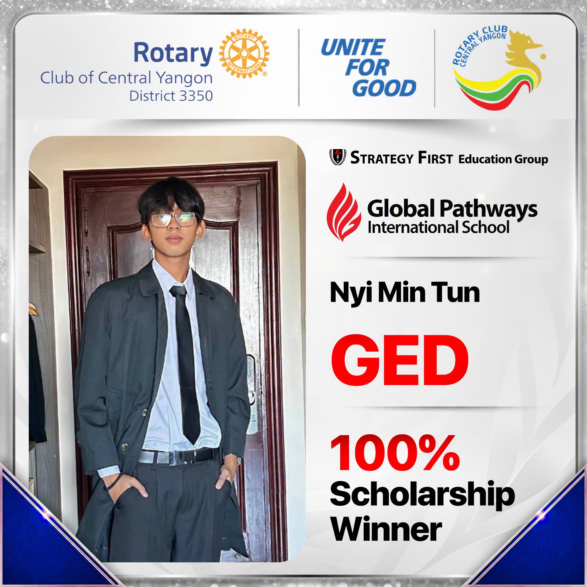 Nyi Min Tun - RCCY Scholarship Winner